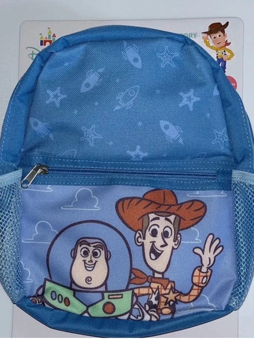 Disney Kids Backpack - Light Blue with Space Rocket Accents